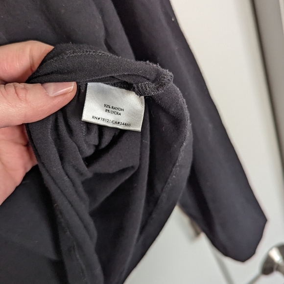 Eileen Fisher Black Turtleneck Long Sleeve Top sz M - Picture 4 of 5